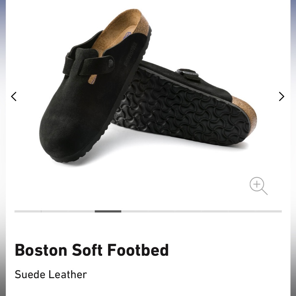 Unisex Black Suede Boston Birkenstocks